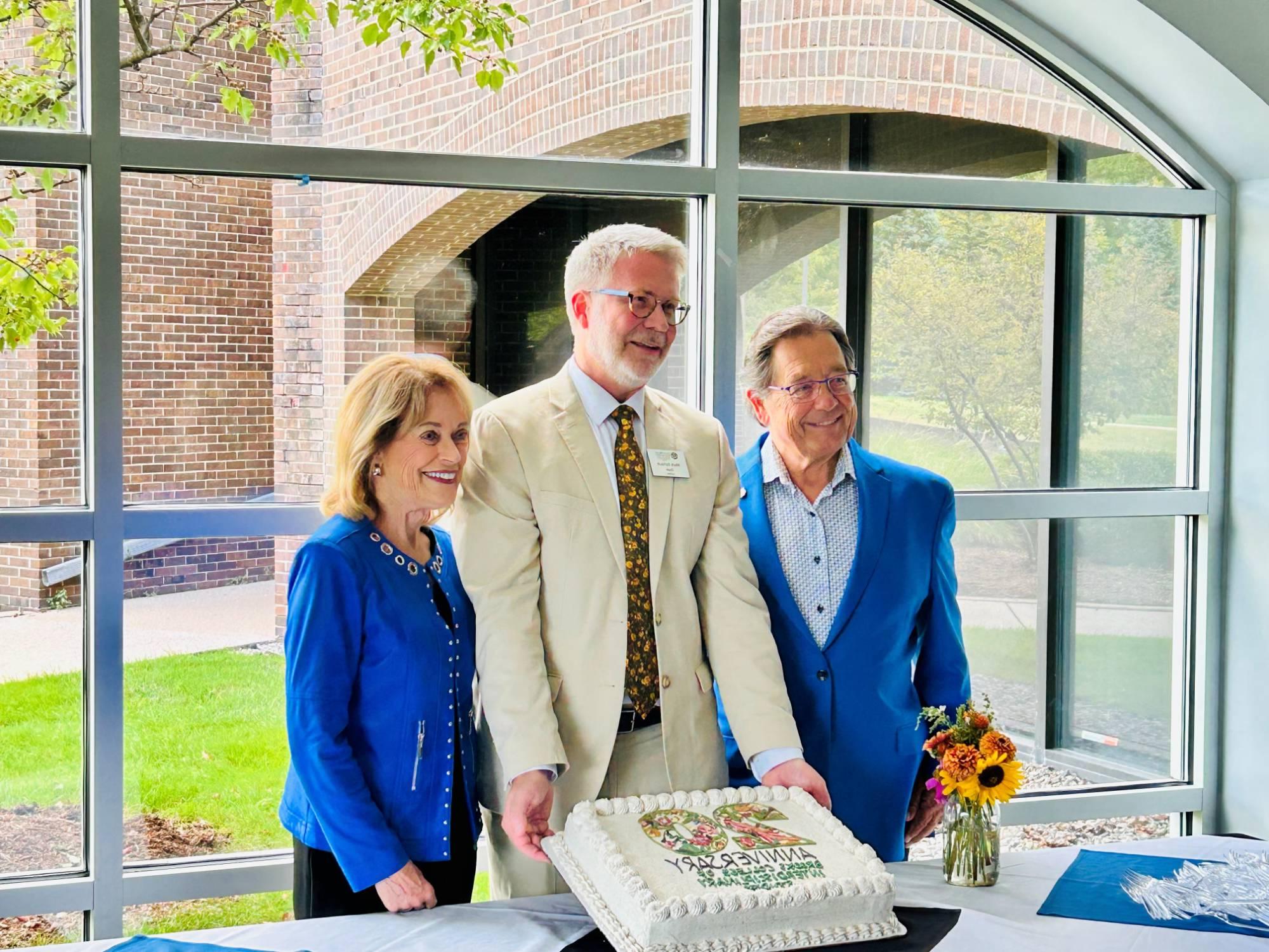 Jim and Donna Brooks with Mark Schaub